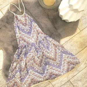 Ecote purple and gold mini dress size 6